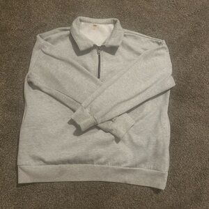 Vintage light grey quarter zip